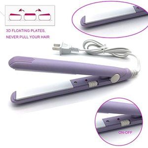 Mini Hair Straightener, Ceramic Flat Iron,Travel Size, Purple